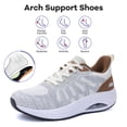 thumbnail image 3 of MAFEKE Women's Air Non Slip Orthotic Sneakers, Arch Support Athletic Walking Shoes for Plantar Fasciitis, Beige Size 8, 3 of 10