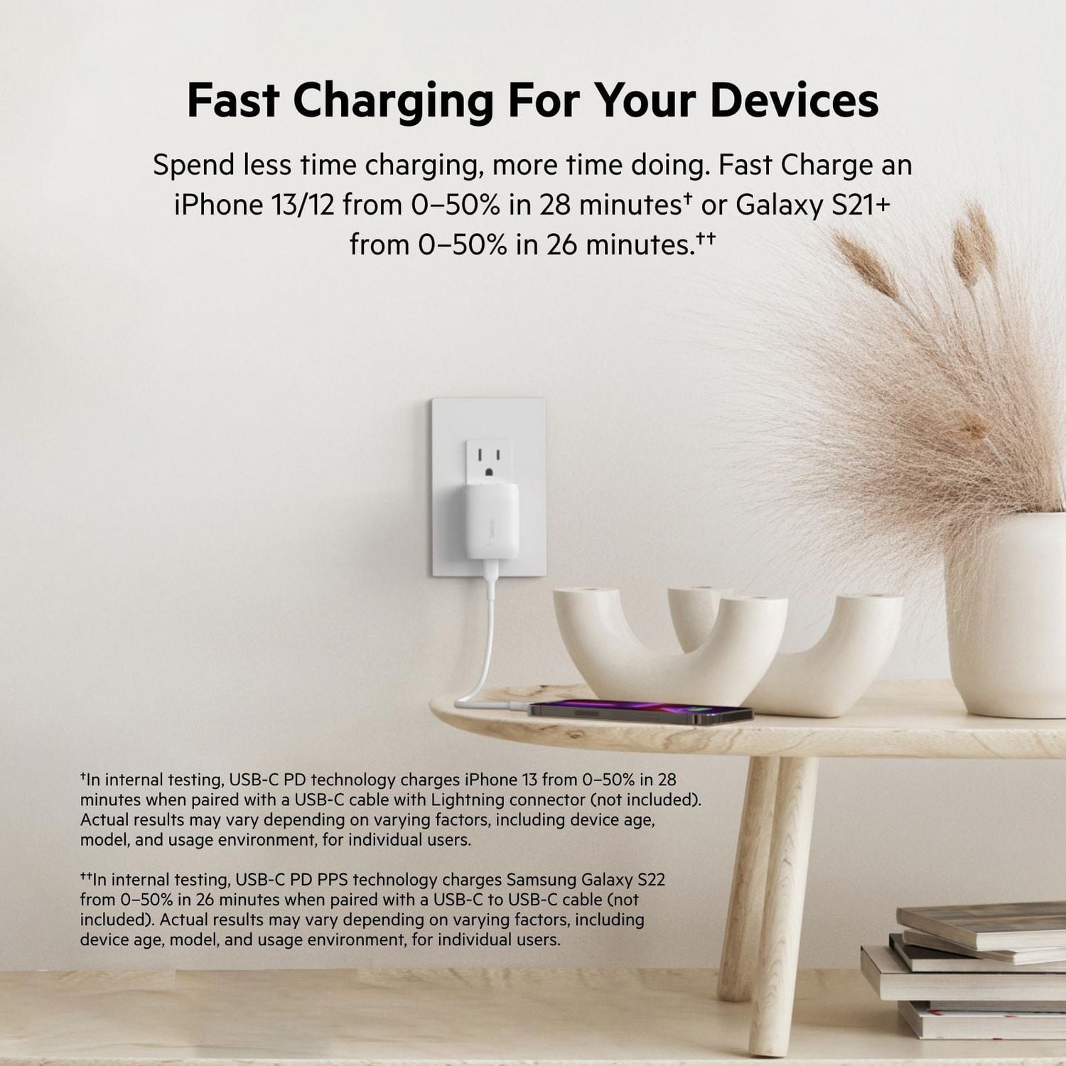 Chargeur USB-C Belkin 20 W avec câble Lightning