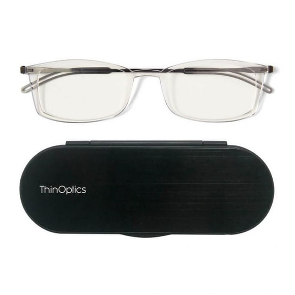 ThinOptics FrontPage collection - Brooklyn Clear 2.0 Glasses with Milano Black Case