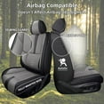 thumbnail image 3 of AOMSAZTO Full Set Car Seat Covers Fit for Toyota Avalon 2007-2025 Breathable Faux Leather Seat Cushion with Lumbar Support Airbag Compatible Automotive Interior Accessories (Black & Grey), 3 of 7