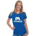 thumbnail image 4 of Video Game Junkie Gamer Nerdy Gaming Womens Slim Fit Graphic Tee Brisco Brands X, 4 of 5