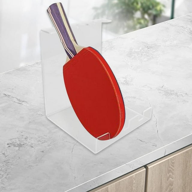 Organizador de exhibición de raquetas de tenis de mesa, soporte de acrílico para raquetas de tenis de mesa, estante de almacenamiento para paletas de 3 plazas