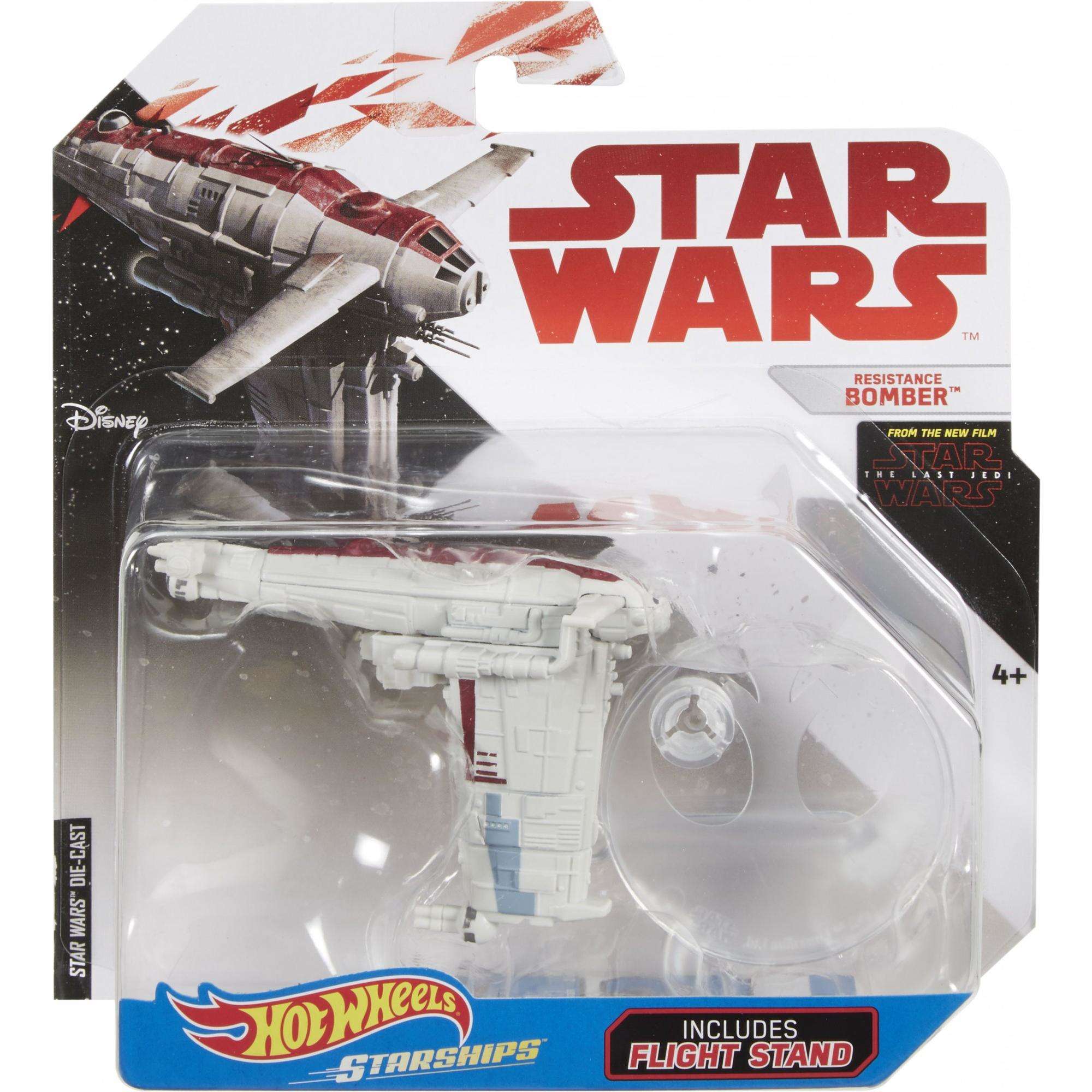 Hot Wheels Wars The Last Jedi Resistance Bomber Starship Vehicle Playset