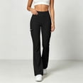 thumbnail image 4 of Women's Soft Comfortable Cargo Pants Elastic Waist Multi Pockets Athletic Activewear Hiking Utility Outdoor Fitness Black XL(XL), 4 of 6