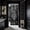 Black and Gray, variant on Stained Glass Shower Curtain Green Forest Tree, 70x72 Inch | Scenic Design, Nature Pattern Theme, Landscape Bathroom Decor Sets, Waterproof Cloth Fabric, with 12 Hooks