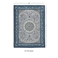 thumbnail image 3 of Contemporary Home Living 3.25' x 5' Floral Medallion Area Throw Rug - Cream and Blue, 3 of 7