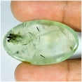 thumbnail image 2 of 43.85 Carat Natural Prehnite Rutile Quartz Oval Cabochon Loose Gemstone, 2 of 2