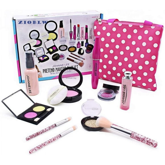Pretend Makeup Kit Toys for 2, 3, 4, 5 Year Old Girls, First Make Up Set for Little Princess Play Dress Up, Kids Cosmetic, Best Birthday Gift for Tod