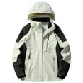 thumbnail image 4 of GEWSEY Womens Winter Snow Jacket Mountain Hiking Jacket Windbreaker Rain Coat Plus Size Outdoor Jacket Fleece Lined Down Coat (White, 3XL), 4 of 5