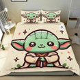 thumbnail image 1 of Yoda Baby Themed Bed Sheet Set Three Piece Set 53x79 Inches Comfortable And Skin Friendly Unique Design Creating A Star Studded Night, 1 of 6