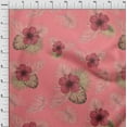 thumbnail image 4 of oneOone Cotton Cambric Pink Fabric Tropical Hibiscus Floral Sewing Craft Projects Fabric Prints By Yard 56 Inch Wide, 4 of 4