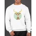 thumbnail image 2 of Hipster Deer With Sunglasses Sweatshirt Men -Image by Shutterstock, Male XX-Large, 2 of 4