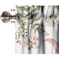thumbnail image 6 of Moon Phase Window Valance, Rustic Vintage Wildflower Plant Leaves Botanical Herbs Pink Witchy Moon Phase Blackout Short Curtains for Living Room Bedroom Kitchen 54x18inch, 6 of 6