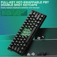 thumbnail image 4 of Restored AULA WIN60 HE - 60% Mechanical Gaming Keyboard Wired, Magnetic Switch Hot Swappable, Adjustable Actuation Rapid Trigger Mode, 8000 Hz Polling Rate, RGB Small Keyboard, 4 of 6