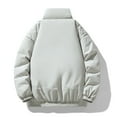 thumbnail image 3 of Quilted Jackets for Men Long Sleeve Zip Up Puffer Coats with Zipper Pockets Casual Solid Color Mock Neck Thermal Warm Fall Winter Jacket, 3 of 7
