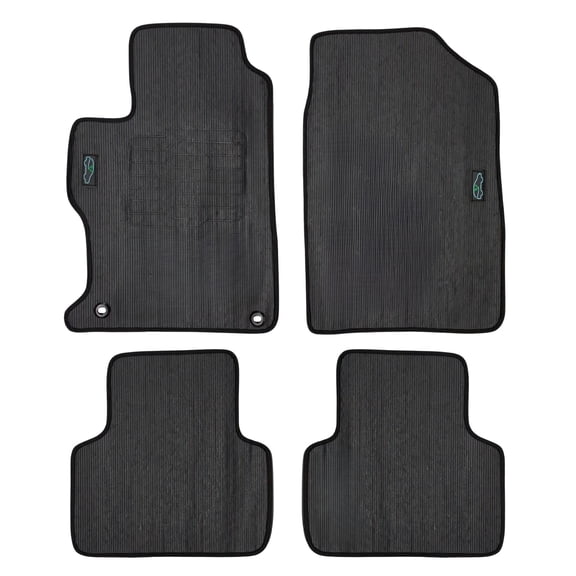 ecoMats All Weather Floor Mats Fit for 2012 to 2015 Honda Civic, Front and rear, Black