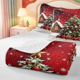 thumbnail image 4 of Manfei Snowy Xmas Christmas Tree Quilt King,Winter Holiday King Coverlet Set,3 Pieces,1 Bedspread and 2 Pillowcases, 4 of 7