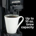 thumbnail image 6 of Proctor Silex Single Serve Coffee Maker, Compatible with Ground Coffee & Pods, Black, 6 of 9