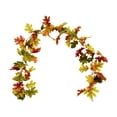 thumbnail image 2 of Artificial Maple Leaves Pumpkins Sunflowers and Vines Garland Flexible Reusable 69 Inch for Thanksgiving Home Decor, 2 of 6