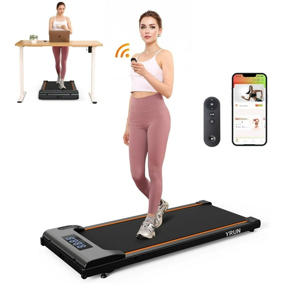 Open Box YRUN Walking Pad Under Desk Treadmill, Portable Exercise Machine