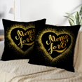 thumbnail image 3 of LALILO Throw Pillow Covers Mom Love Black Calligraphy Girl Boy Cushion Cover 18" x 18", 3159 Pack, 3 of 6