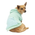 thumbnail image 3 of Vibrant Life Polyester Striped Dog & Cat Hoodie, Green, XXS, 3 of 4