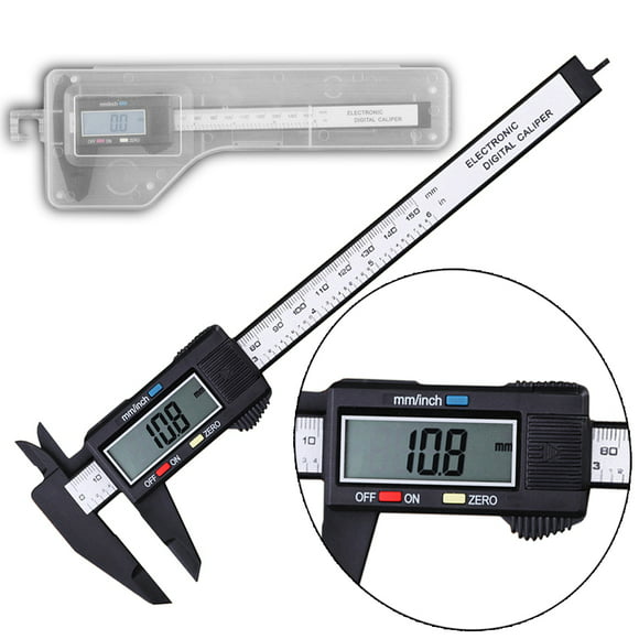 Digital Caliper, 0-6" Calipers Measuring Tool - Electronic Micrometer Caliper with Large LCD Screen, Auto-off Feature, Inch and Millimeter Conversion