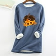 thumbnail image 1 of ICHUANYI liquidación mujer sudadera de lana gruesa manga larga estampado terciopelo cálido cuello redondo ropa interior Tops ICHUANYI WER202308174944, 1 of 3