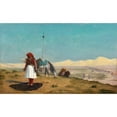 thumbnail image 2 of Jean-Léon Gérôme 18x12 Black Ornate Wood Framed Double Matted Museum Art Print Titled - Prayer in the Desert, 2 of 5