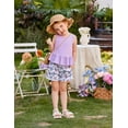 thumbnail image 6 of Arshiner Toddler Girls Summer Outfit Sleeveless Ruffle Top and Elastic Shorts Set Kids Short Set, 6 of 6