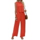 thumbnail image 2 of Conjuntos de 2 Piezas para Mujer, Chaleco, Cuello Redondo, Sin Mangas, Conjuntos Casuales, Pantalones de Pierna , Trajes. Color Naranja M, 2 of 8
