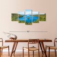 thumbnail image 3 of Elephant Stock Scenic View Of Emerald Bay Wall Art - Horizontal Multi Panel Canvas - 5 Pieceliving Room Wall Decor - Photography Nature Multi Panel - Beige And Green Decor - 80" x 36", 3 of 8