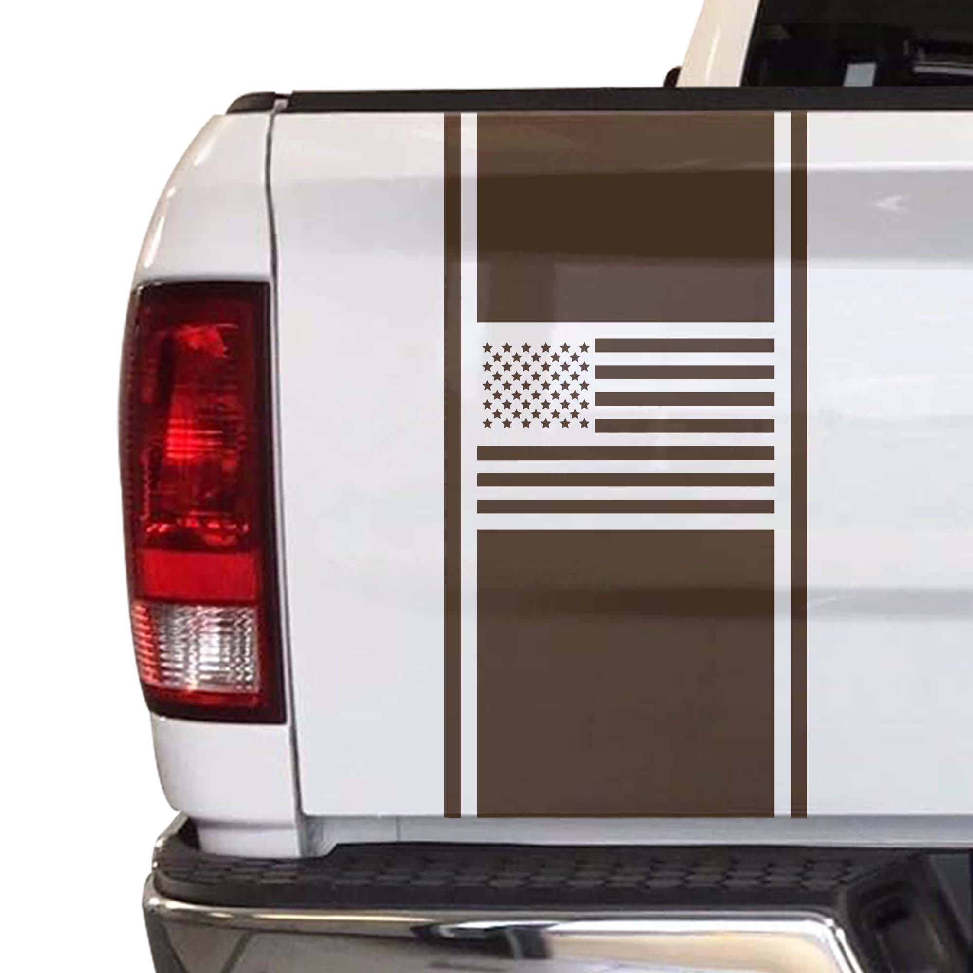 Rzuiytye Black American Flag Truck Decal - Vinyl Tailgate Sticker With Eagle, 16x9 Inches - View #5