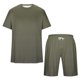 thumbnail image 4 of Mens Pantalones Casuales Cuello Redondo Impresión de Manga Corta Blusa Y Pantalones Cortos Traje, Pantalones de Traje para Hombres, 4 of 5
