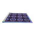 thumbnail image 2 of Ahgly Company Machine Washable Indoor Rectangle Abstract Blue Modern Area Rugs, 2' x 4', 2 of 4