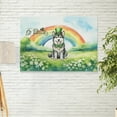 thumbnail image 2 of Happy St. Patrick’s Day Alaskan Malamute with Green Hat Shamrocks Rainbow Horizontal Matte Canvas Poster Alaska Mal Dog Lovers Gifts Wall Art Home Decor - 03007, 2 of 5