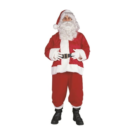 Santa Suit Velboa Plus Size Costume