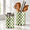Pistachio Green, variant on Pistachio Green Checkered Capiz Shell Utensil Holder Set of 2