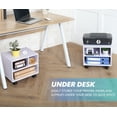thumbnail image 4 of FITUEYES Printer Stand on Wheels Mobile Under Desk Work Cart, White, 4 of 5
