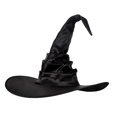 thumbnail image 1 of Sombrero de bruja KEWITY de Halloween negro con pliegue doblado, 1 of 5