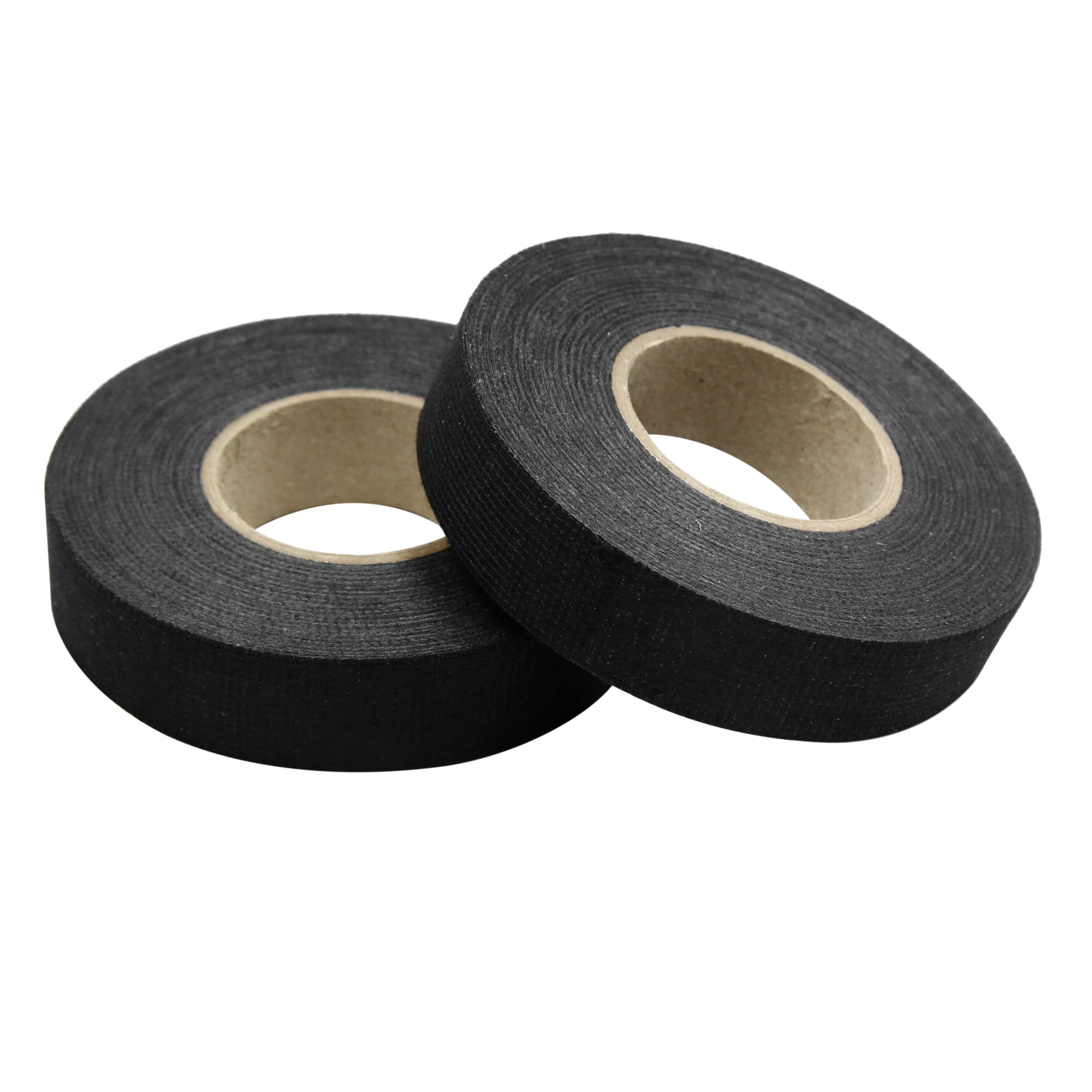 2pcs Black Adhesive Cloth Fabric Car Wiring Harness Looms Tape 19mm x