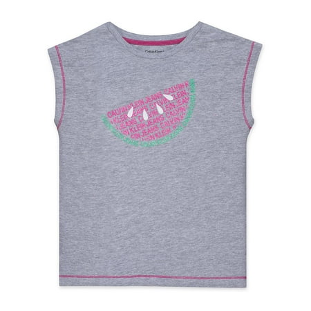 Girl's Graphic Extended Shoulder Cotton Blend Tee