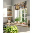 thumbnail image 3 of Deer Valances for Windows Forest River Landscape Valance Rod Pocket Light Filtering Short Window Treatments Curtains for Kitchen Bathroom Living Room Bedroom, 1 Panel, 42 x 12 Inch, 3 of 7