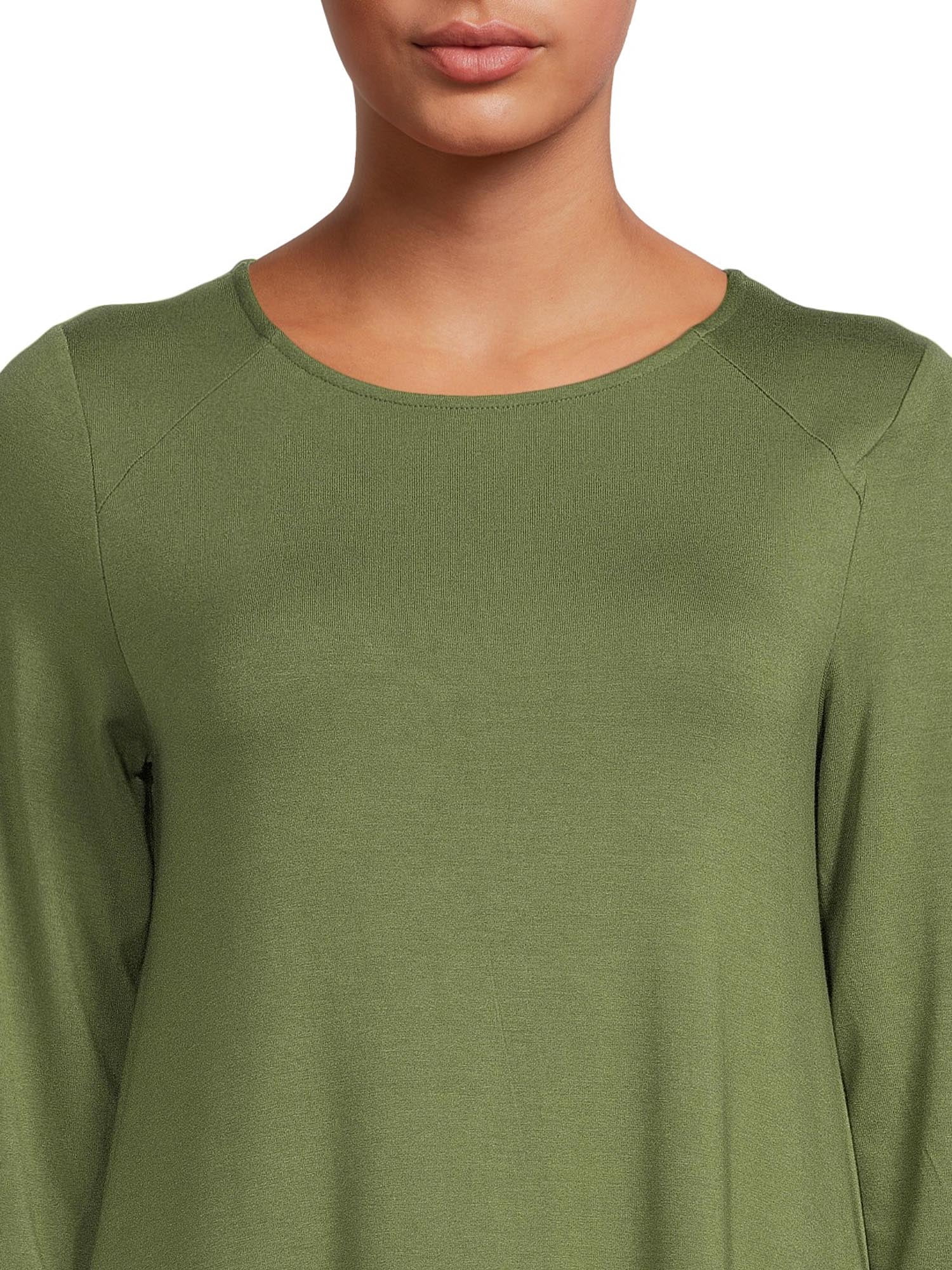 Time and Tru Women's Knit Dress with 3/4-Length Sleeves