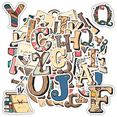 thumbnail image 1 of Autocollants Alphabet Vintage Lettres Rétro Autocollants Décoratifs pour Ordinateurs Portables Valises Carnets, 1 of 5