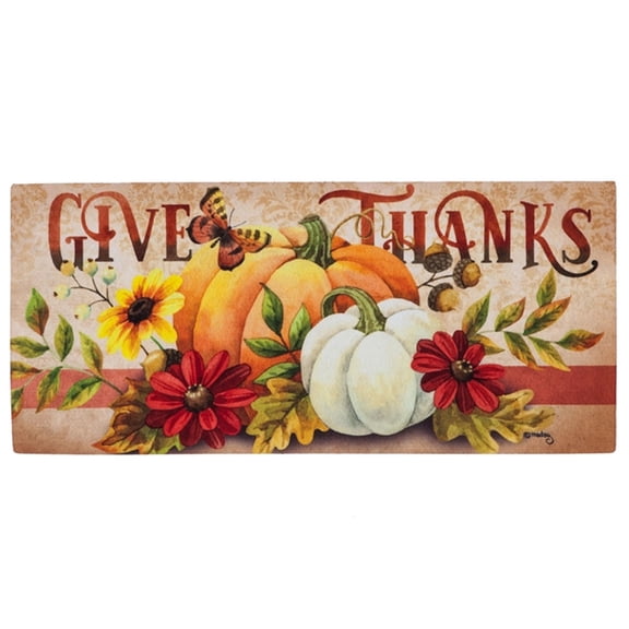 Home & Garden Give Thanks Switch Mat Rubber Sassafras 431694