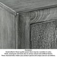 thumbnail image 5 of 39 Inch Handcrafted Accent Cabinet with 2 Doors, Medallion Engraved, Sandblasted Gray Mango Wood, Black Iron Framed, 5 of 8