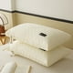 thumbnail image 1 of Núcleo de almohada para el hogar | Costuras reforzadas de poliéster de grado hotelero | Soporte transpirable | Diseño de flancos blandos y cómodos | 1 Almohada | 42×70cm | Blanco Gris Rosa, 1 of 7