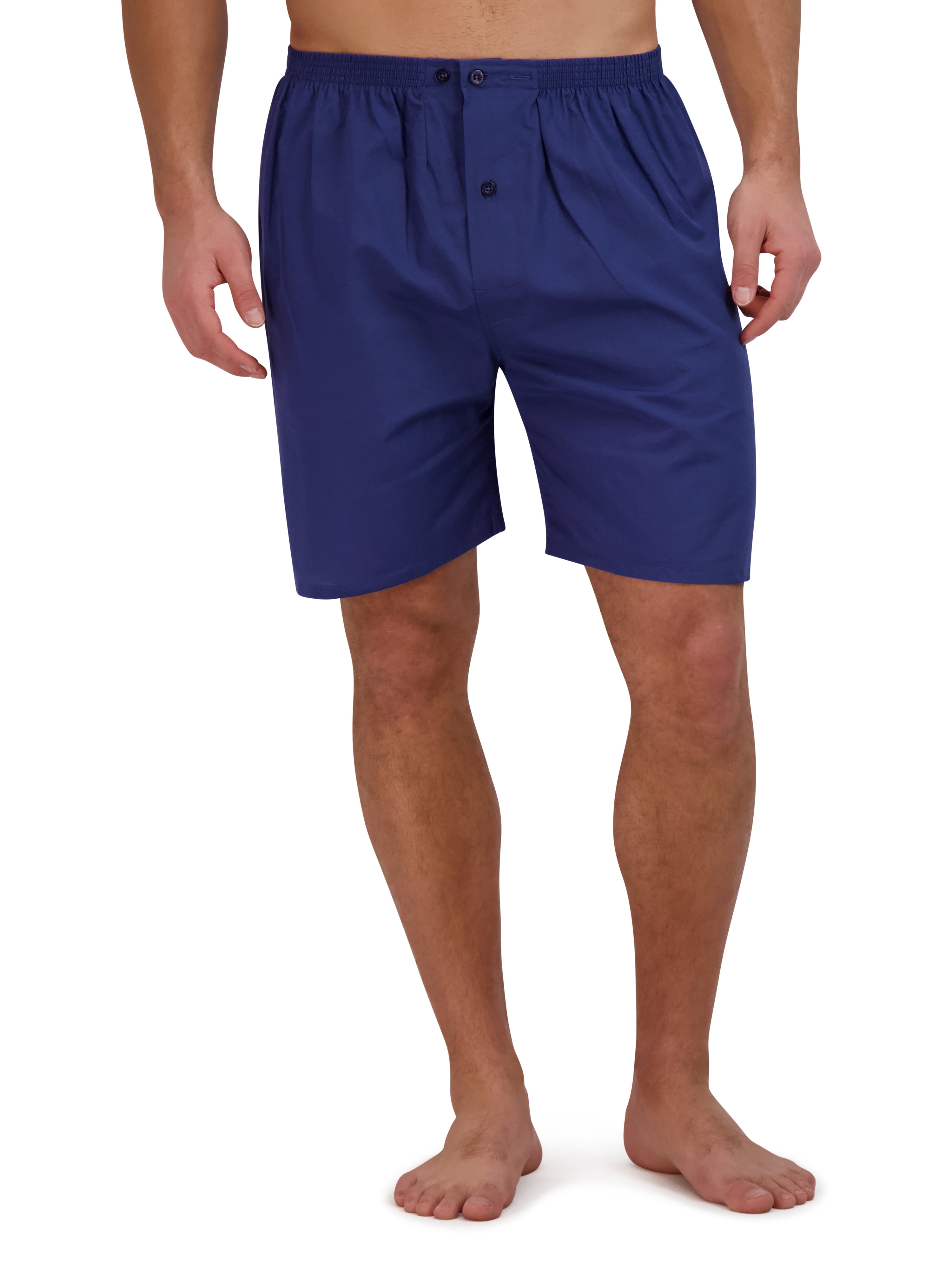 Hanes Men's and Big Men's Short Sleeve Top and Shorts Woven Pajama Set, Sizes S-5XL