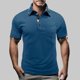 thumbnail image 2 of Mens Manga Corta Botón Abajo Camisas Primavera Verano Casual Cuello Cuadrado, Transpirable Punto para el Golf Y el Uso Diario, 2 of 9